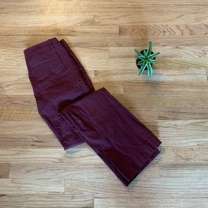 J.Crew Stretch Merlot Bootcut Pant